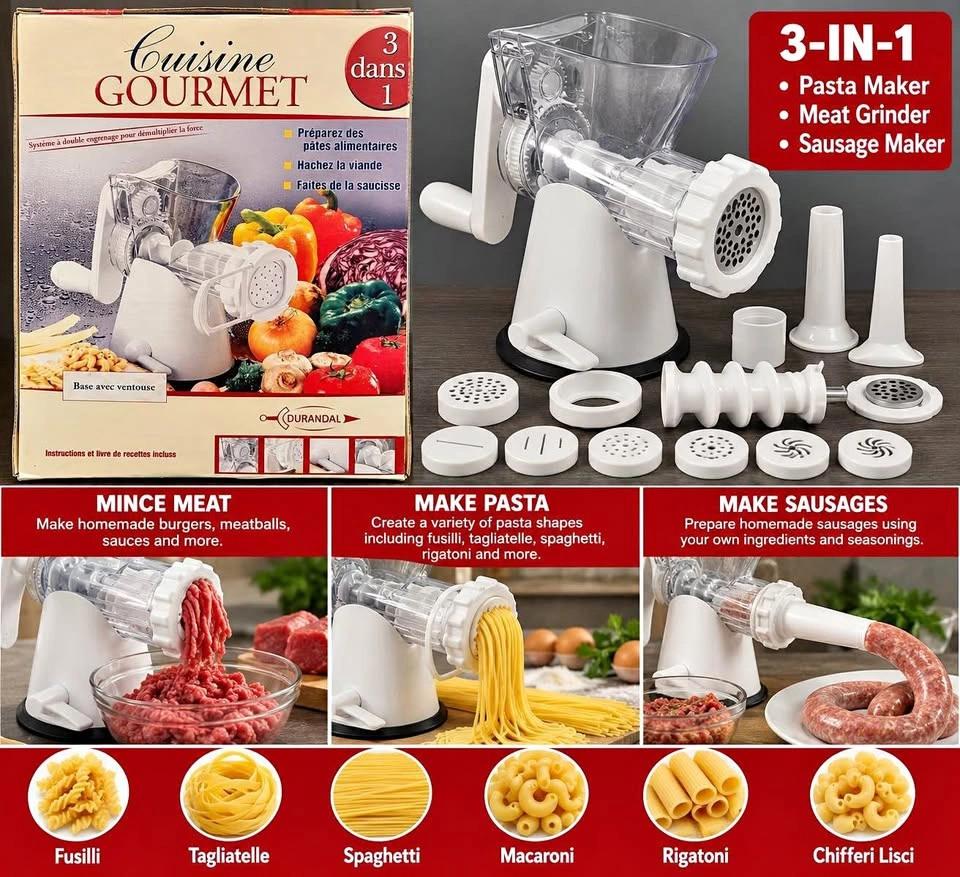 Brand New Durandal Cuisine Gourmet 3-in-1 Kitchen Machine