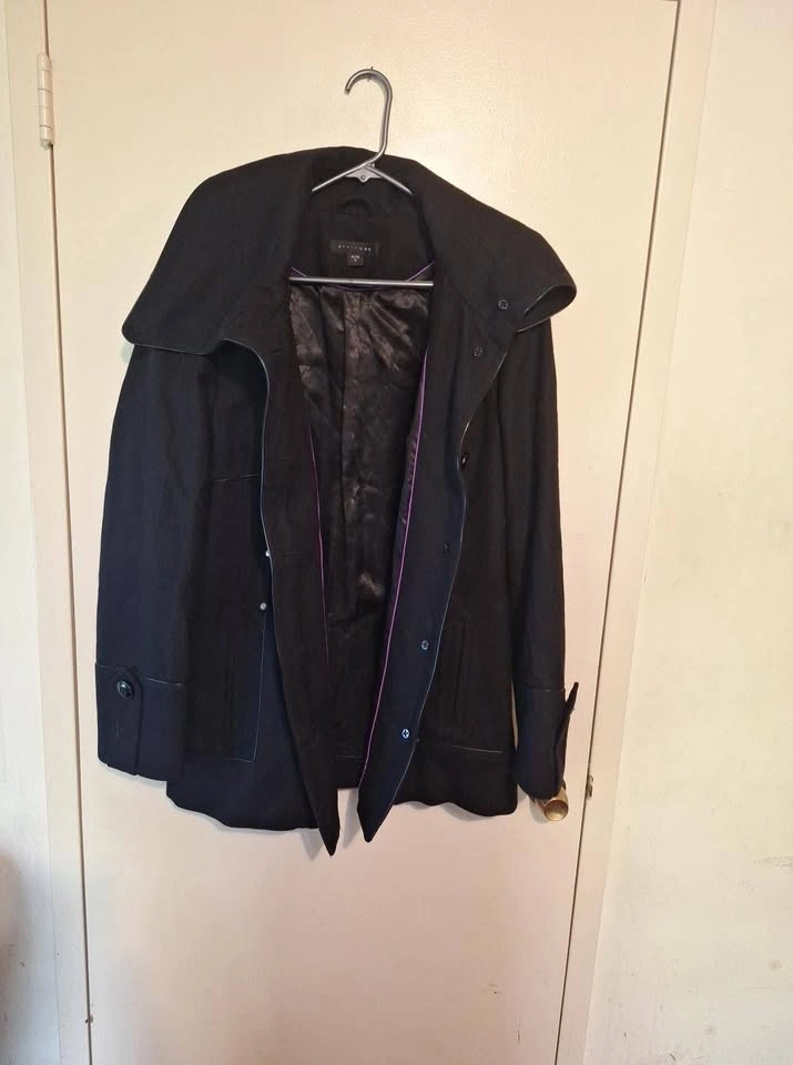 Attitude Women's Black Wool Blend Coat – XL – Worn Once - photo 2