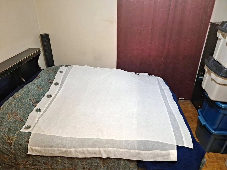 Mainstays White Textured Grommet Curtain Panels – Set of 2