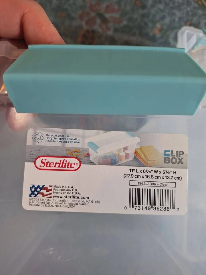Sterilite Clip Storage Boxes with Lids – Set of 2 - photo 2