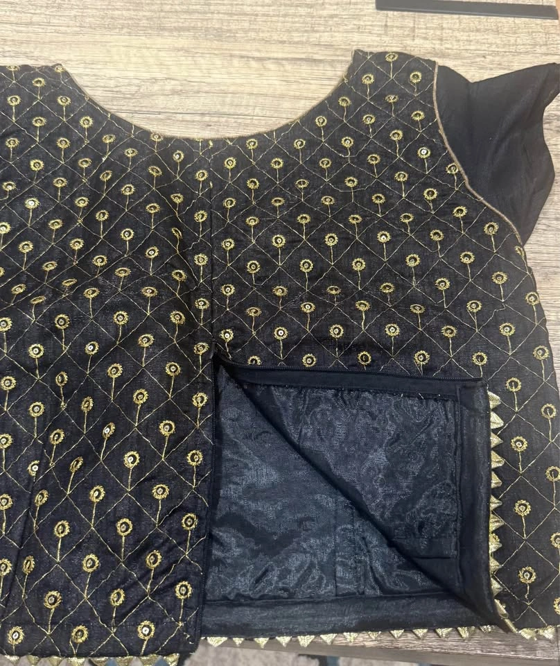 Black Embroidered Ethnic Blouse - photo 4