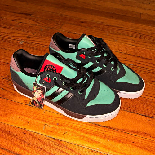 adidas Originals Rivalry Low Men's Sneakers Black/Green 8.5