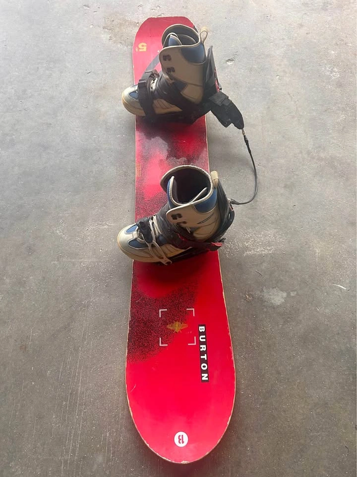 Vintage Burton Snowboard w/ Bindings