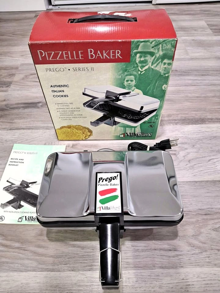 VillaWare Prego Pizzelle Baker 3600-NS – Italian Cookie Maker