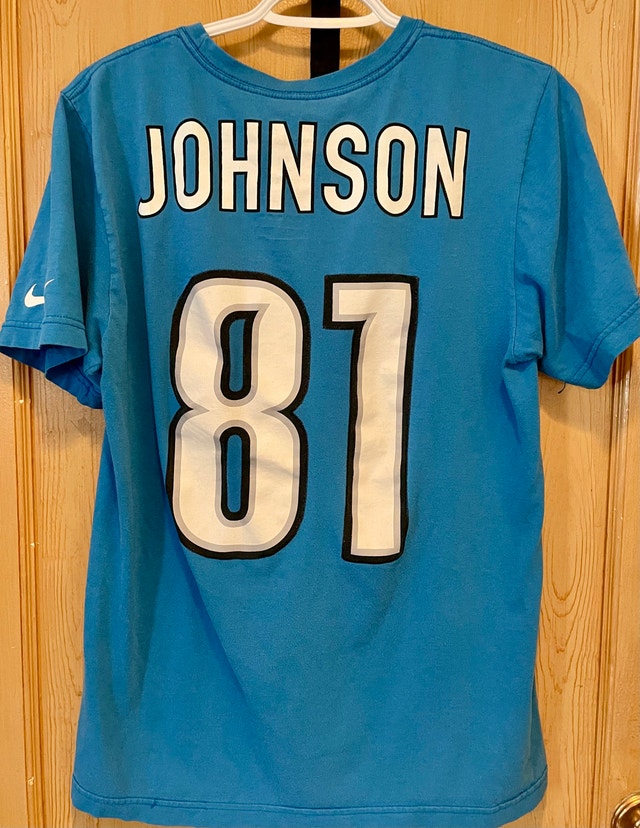 Small Nike Detroit Lions Calvin Johnson Jersey T-Shirt - photo 2