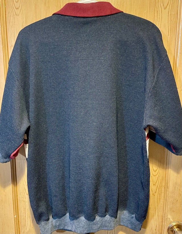 90s Vintage Large Colorblock Knit Polo - photo 2