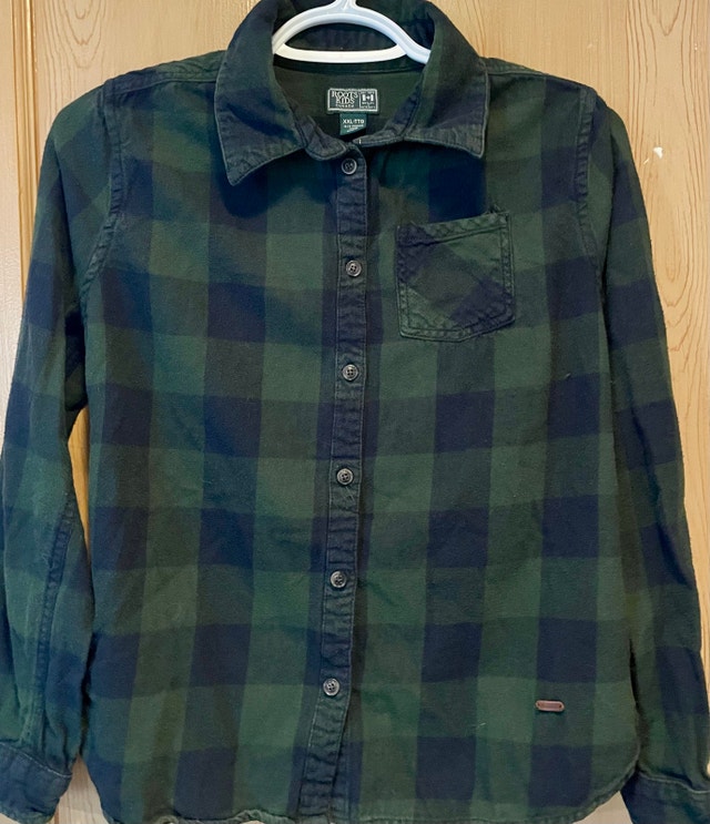 Roots Kids XXL Flannel Plaid Shirt