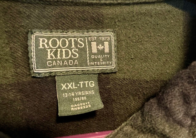 Roots Kids XXL Flannel Plaid Shirt - photo 3