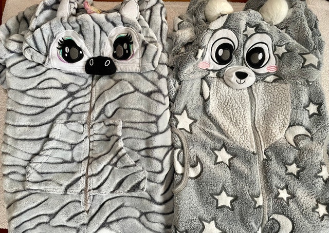 Lot of Two Youth XL Funzietime Hooded Onesies