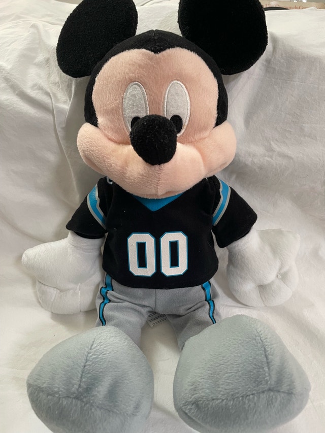 Disney x NFL Carolina Panthers Mickey Mouse Plush