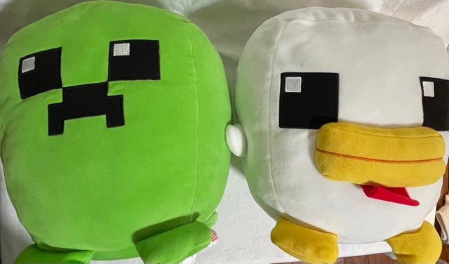 2pc Minecraft Cuutopia Plush Set - Creeper & Chicken 10”