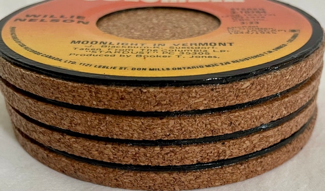 Handmade Country Upcycled 45 RPM Vinyl Record Coasters - photo 2