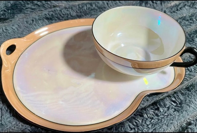 Bavaria Iridescent Lusterware Snack Set