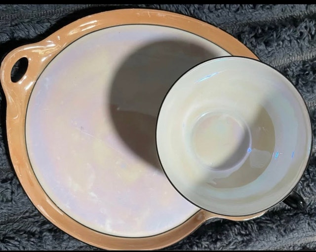 Bavaria Iridescent Lusterware Snack Set - photo 2