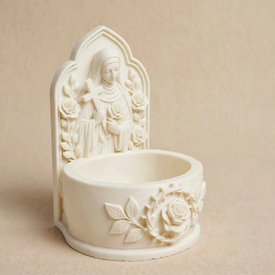St. Rita of Cascia Rosary Holder - 15 cm