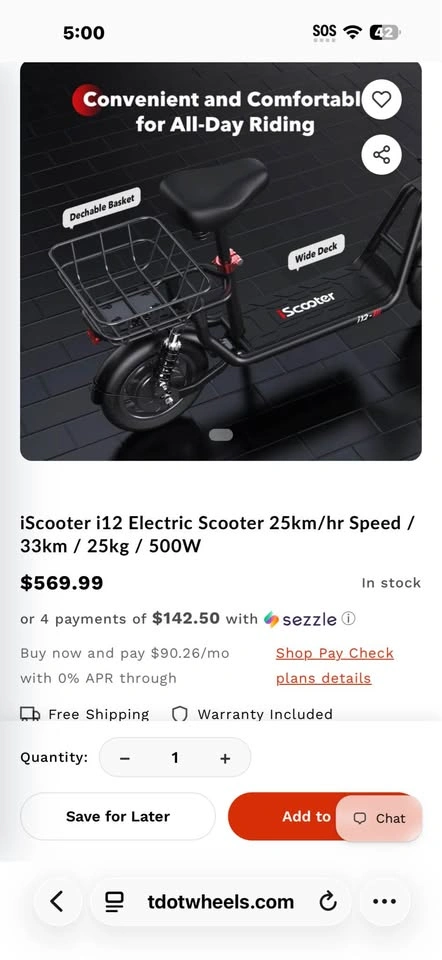 iScooter i12 Electric Scooter - photo 3