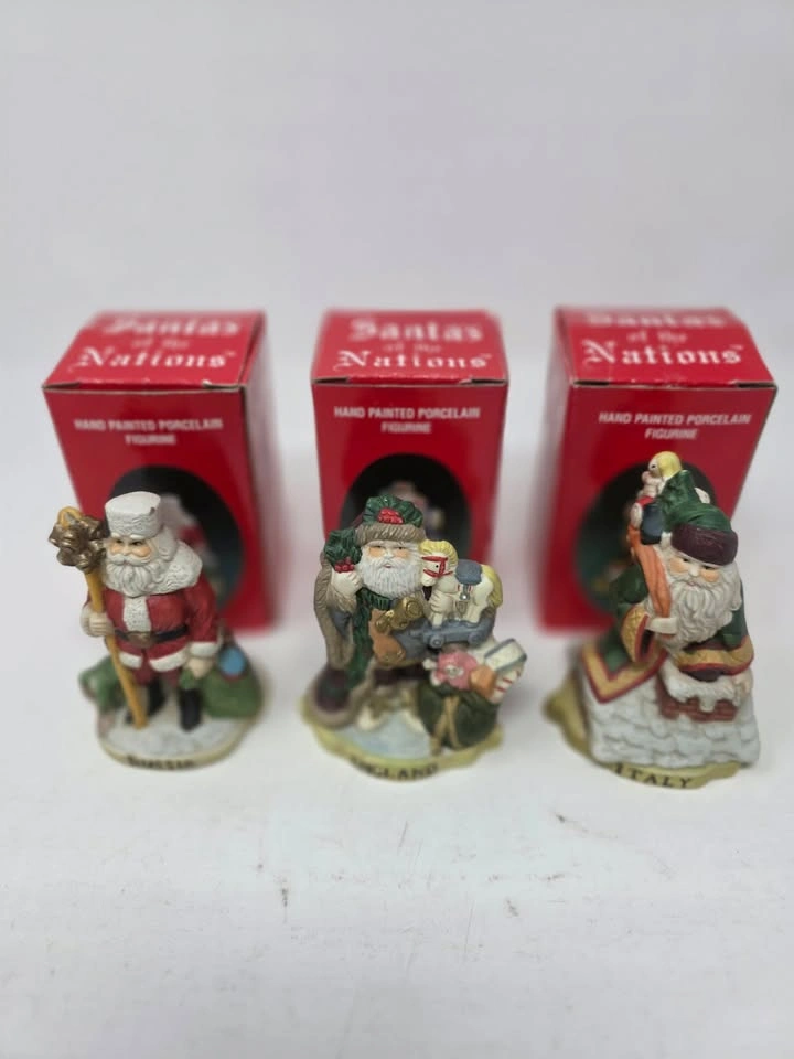 Vintage Santas of the Nations Porcelain Figurines Lot of 3 - photo 2