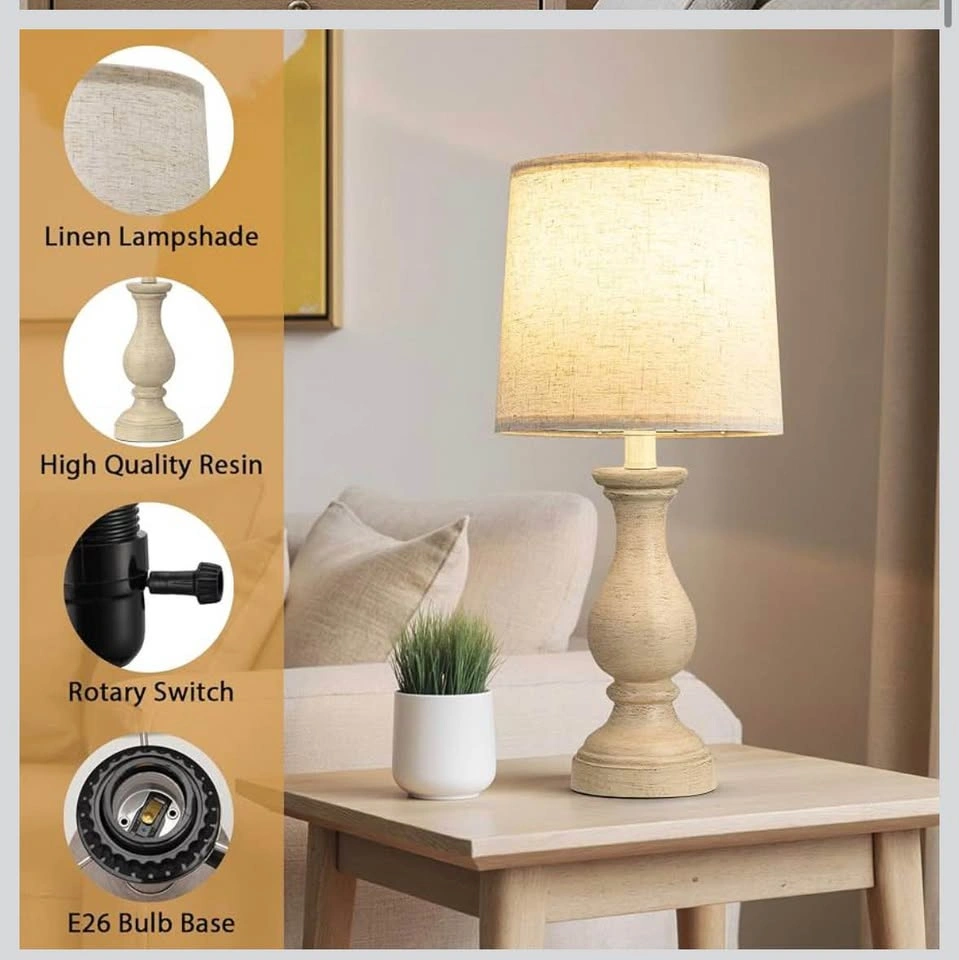 New Fenmzee Resin Table Lamps Set of 2 - Vintage - photo 4