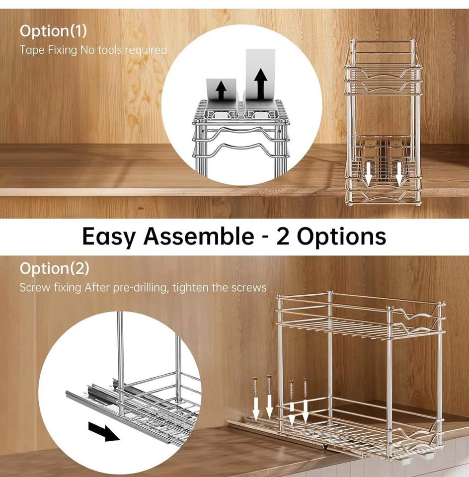 New 2-Tier Pull-Out Spice Rack for Cabinet metal - photo 5