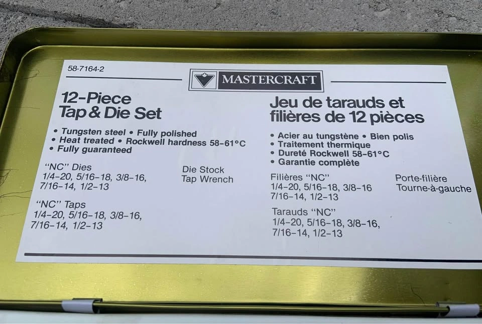 Mastercraft Tap & Die Set - photo 3