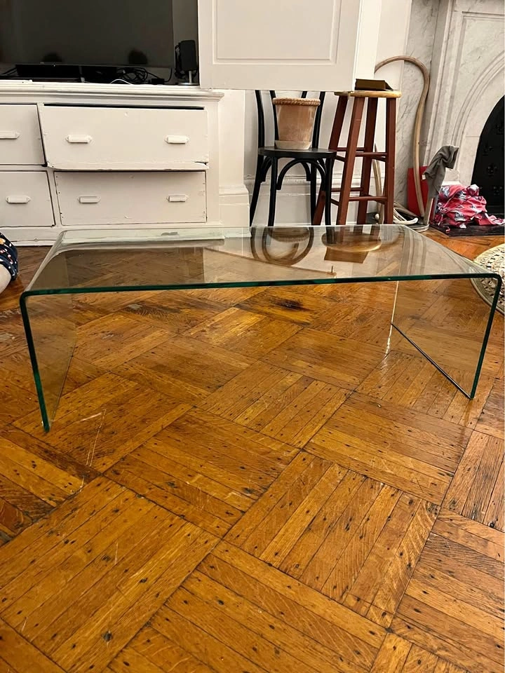Bent Glass Waterfall Coffee Table