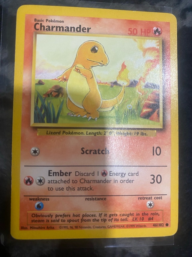 Charmander 46/102 Base Set Unlimited Pokémon Card - photo 3