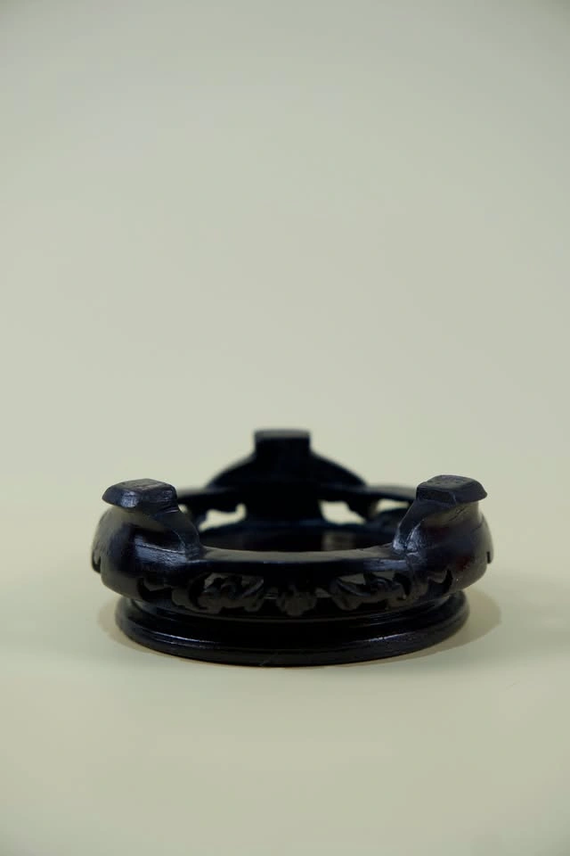 Vintage Chinese Cloisonné Vase with Wooden Stand - photo 3