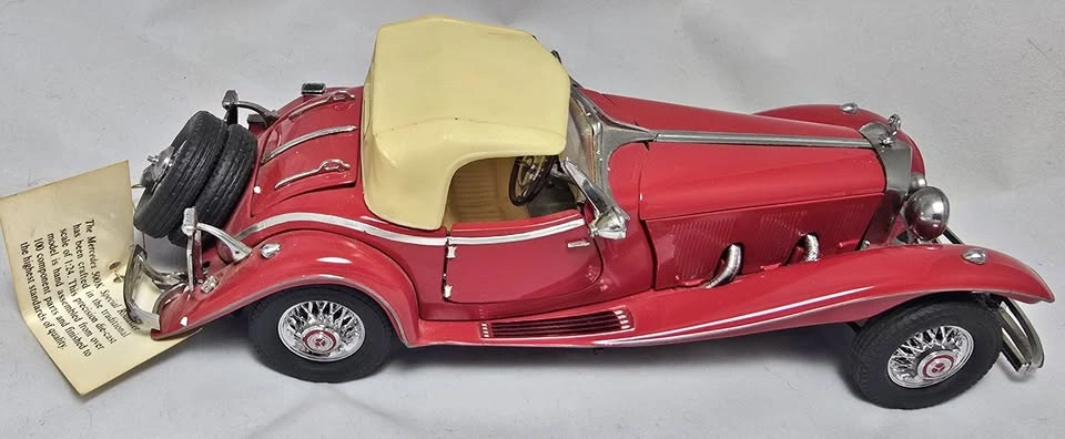 VINTAGE Franklin Mint Mercedes Benz 500K Roadster 1983 1:24