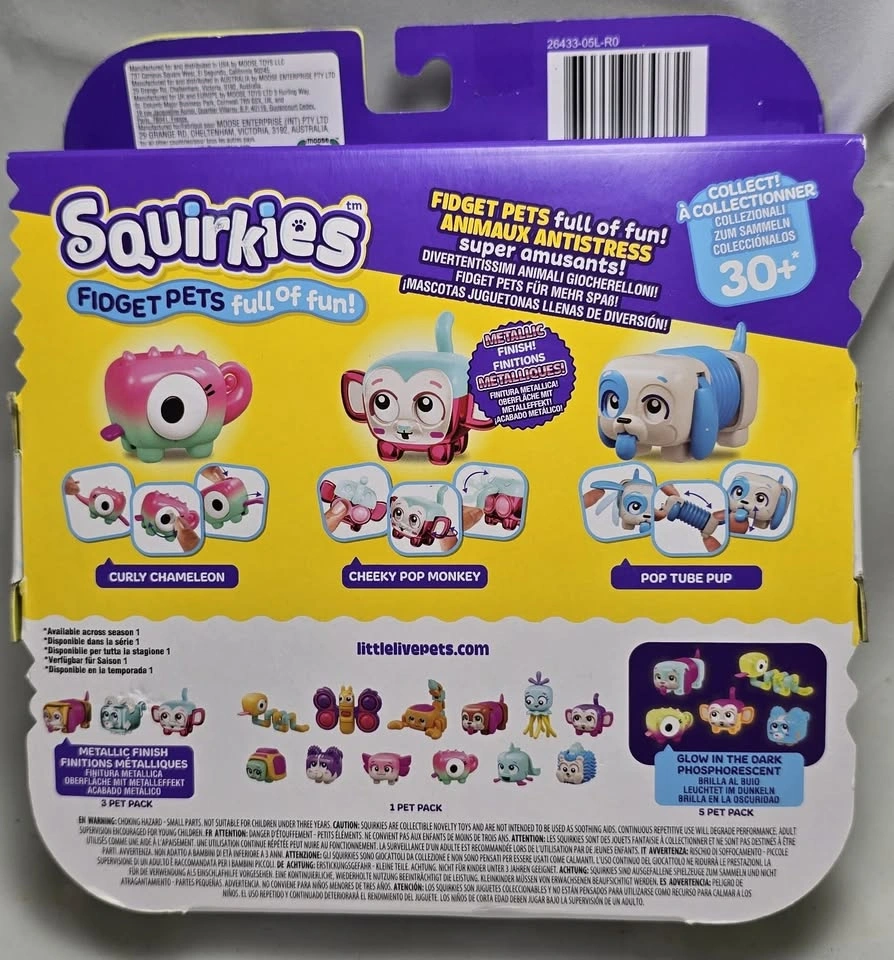 Squirkies Little Live Pets fidget pets 3-pack unopened - photo 2