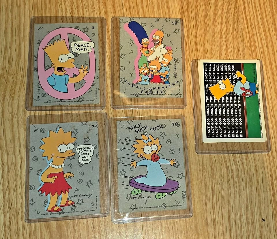 Vintage 1990 The Simpsons Topps Trading Card Stickers