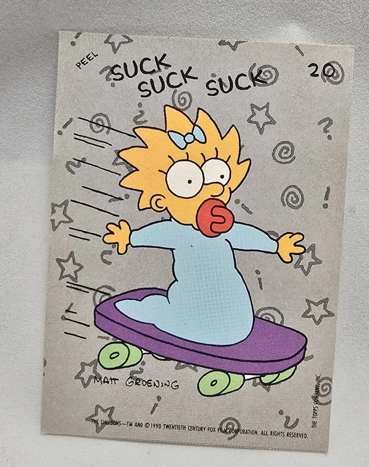 Vintage 1990 The Simpsons Topps Trading Card Stickers - photo 2