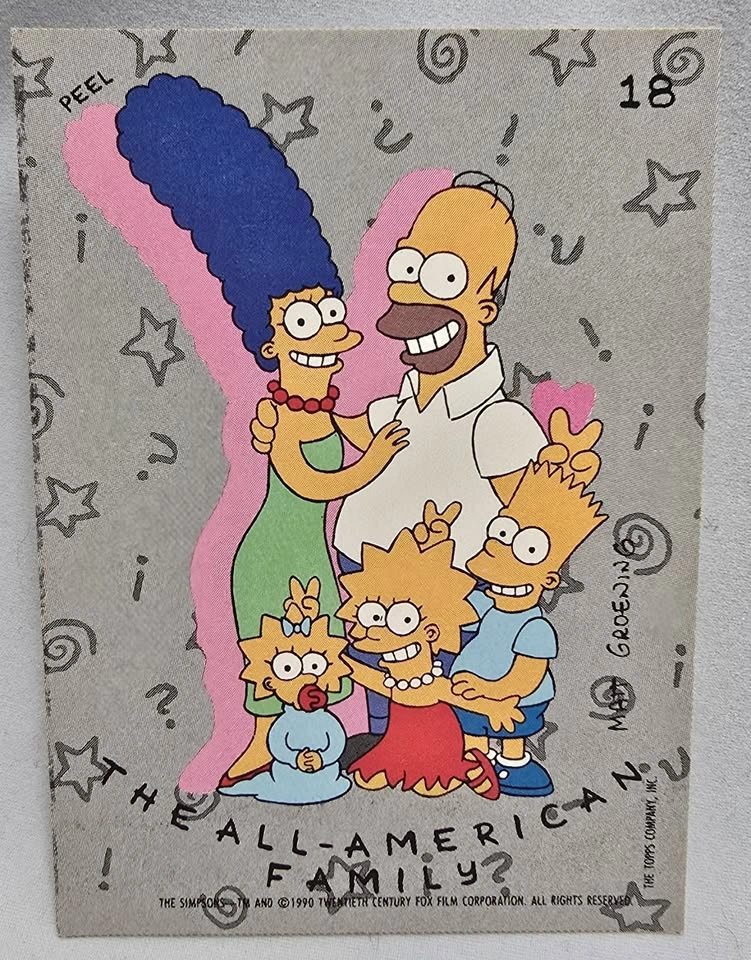 Vintage 1990 The Simpsons Topps Trading Card Stickers - photo 4