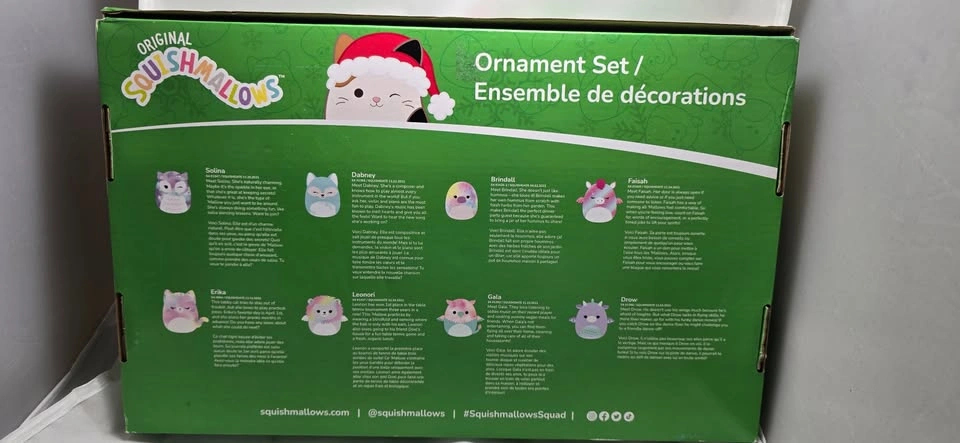 Squishmallows Christmas Ornament Set 2023 - 8 pack, in box - photo 2