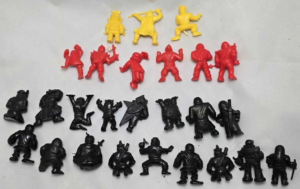 VINTAGE Panosh NINJA MITES 1986 lot of 26 retro toy figures - photo 3