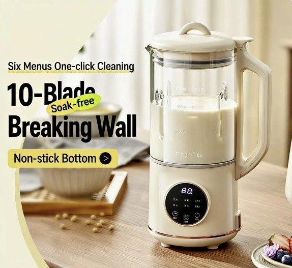 Brand New Soy Milk Maker with Heating, Auto-Clean & Timer