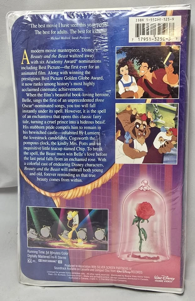 Beauty and the Beast VHS - SEALED black diamond Disney classic - photo 2