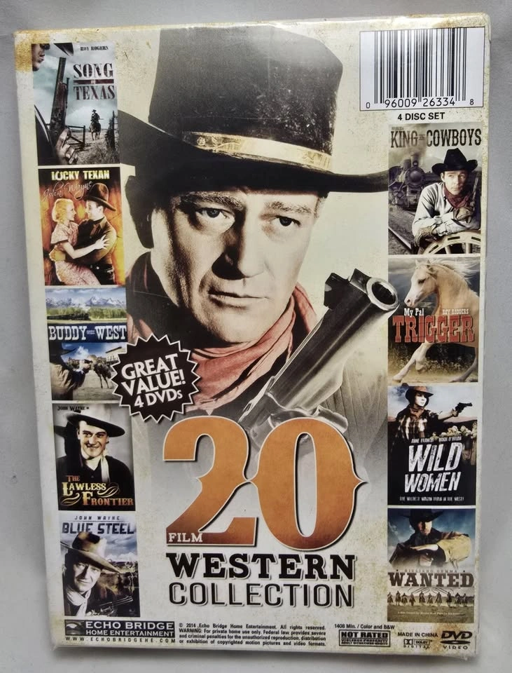 20 Film Western Collection -- 20 movies DVD box set -- sealed - photo 2