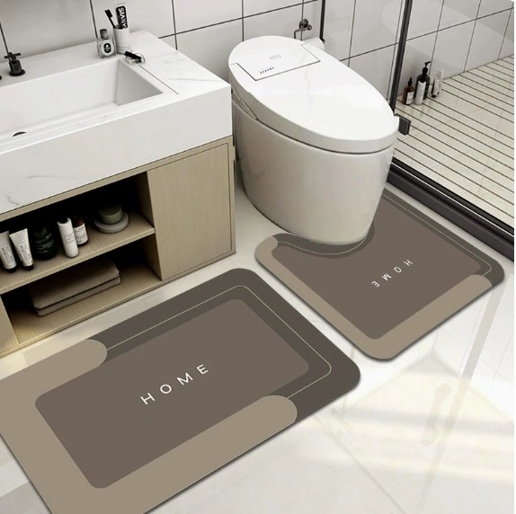 2-Piece Diatomite Mat Set for Bathroom & Toilet - Brand New - photo 2