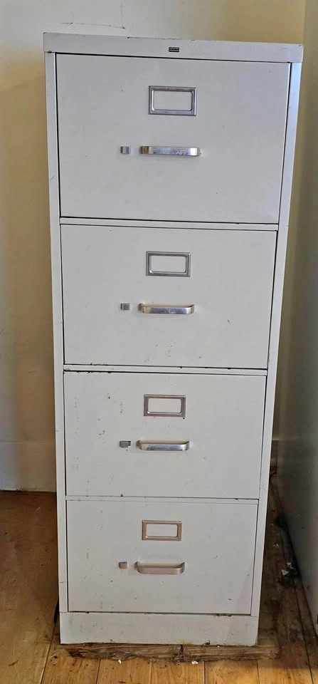 Commercial HON 4-Drawer Vertical Filing Cabinet w/ Accessories