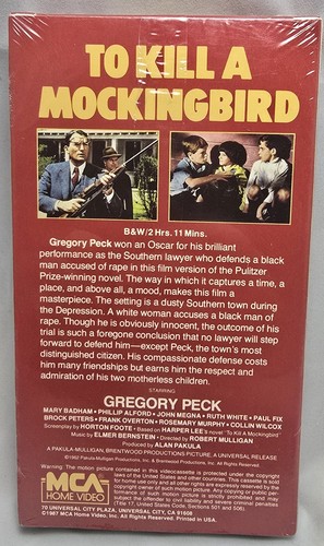 To Kill A Mockingbird (1962) -- VHS 1987 release -- SEALED - photo 2