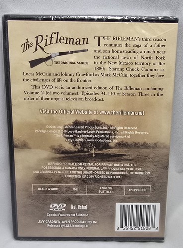 The Rifleman -- Season 3, Volume 2 -- Episodes 94-110 (DVD) - photo 2