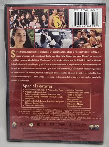 St. Elmo's Fire (1985) -- DVD SEALED -- Brat Pack - photo 2