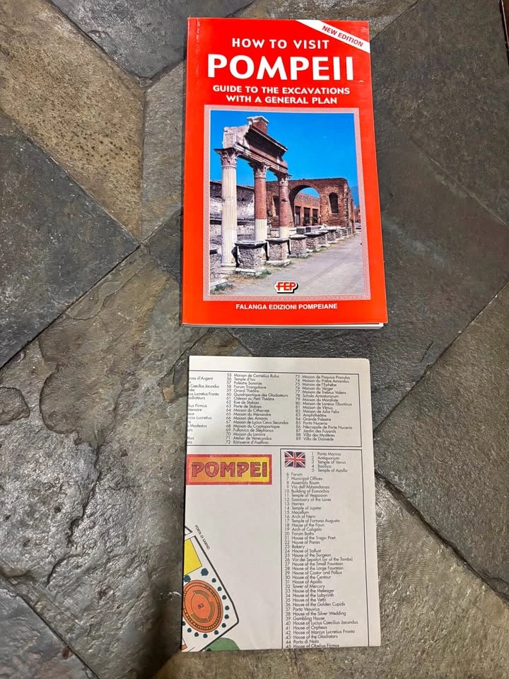 Vintage Pompeii Travel Guidebook & Map – English Edition