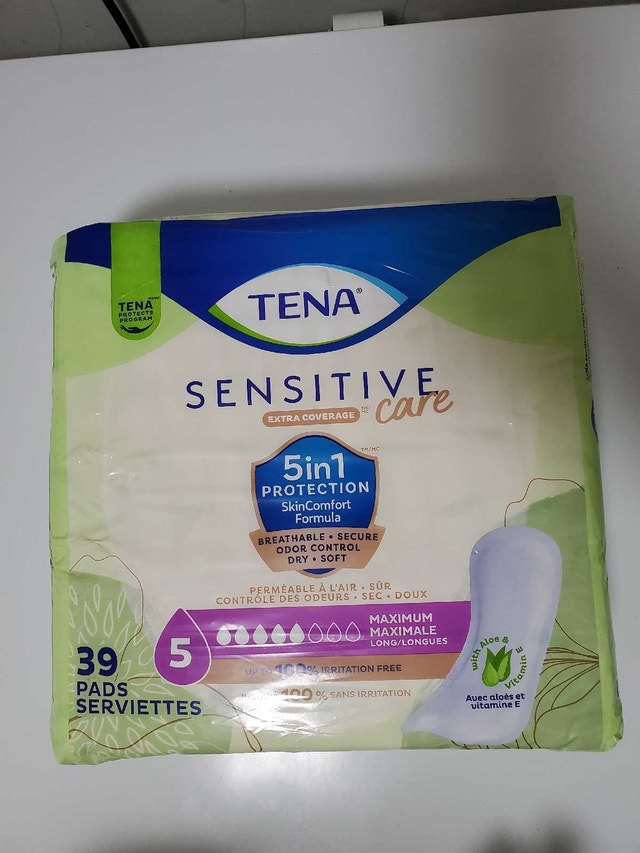 32 Packs of TENA Sensitive Care Extra Coverage Pads