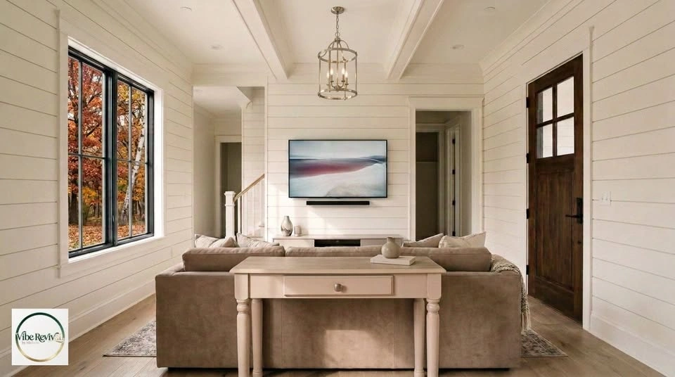 Elegant Farmhouse Entryway Sofa Table – Cathedral Taupe - photo 4