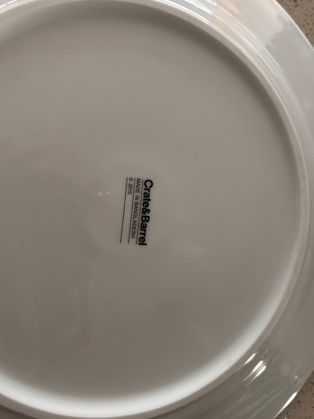 Crate & Barrel Dreidel Hanukkah Plate Set - photo 4