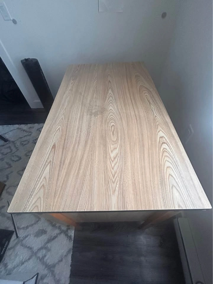 Wooden Desk with Keyboard Tray and Drawers - photo 2