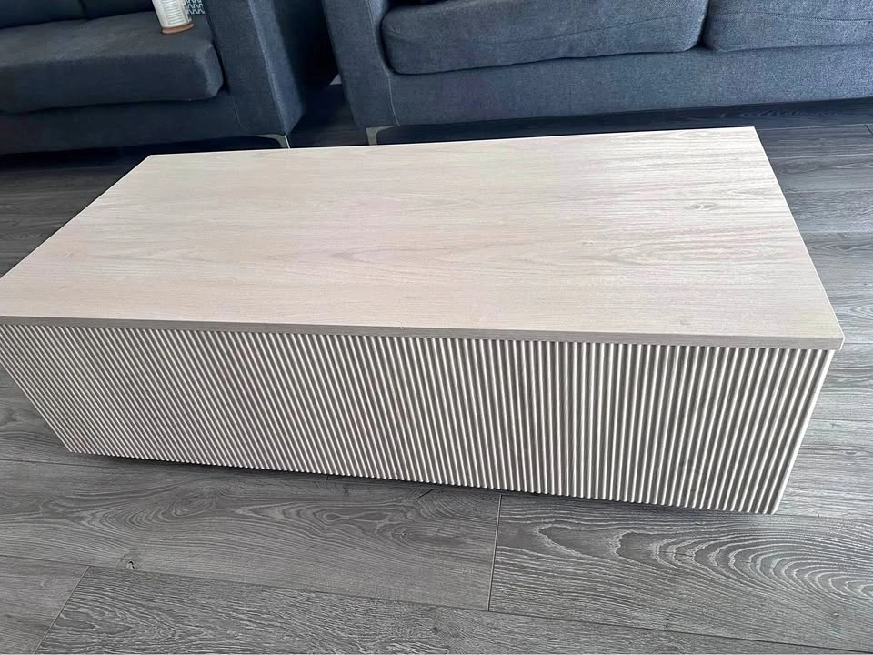 Matching Fluted TV Stand + Coffee Table – Alder White