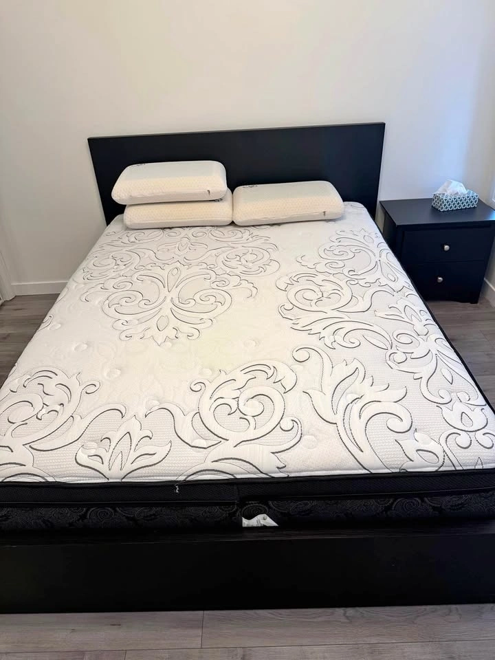 Queen Bed Set: IKEA MALM Frame and Beautyrest Mattress
