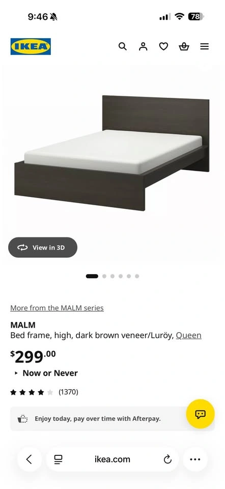 Queen Bed Set: IKEA MALM Frame and Beautyrest Mattress - photo 2